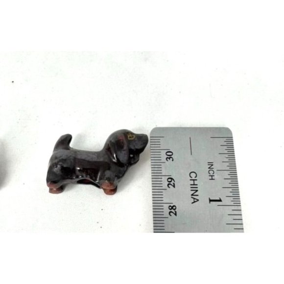 Dachshund Wiener Dog Miniature Ornaments Set of 4 Antique Red Clay - Picture 4 of 7